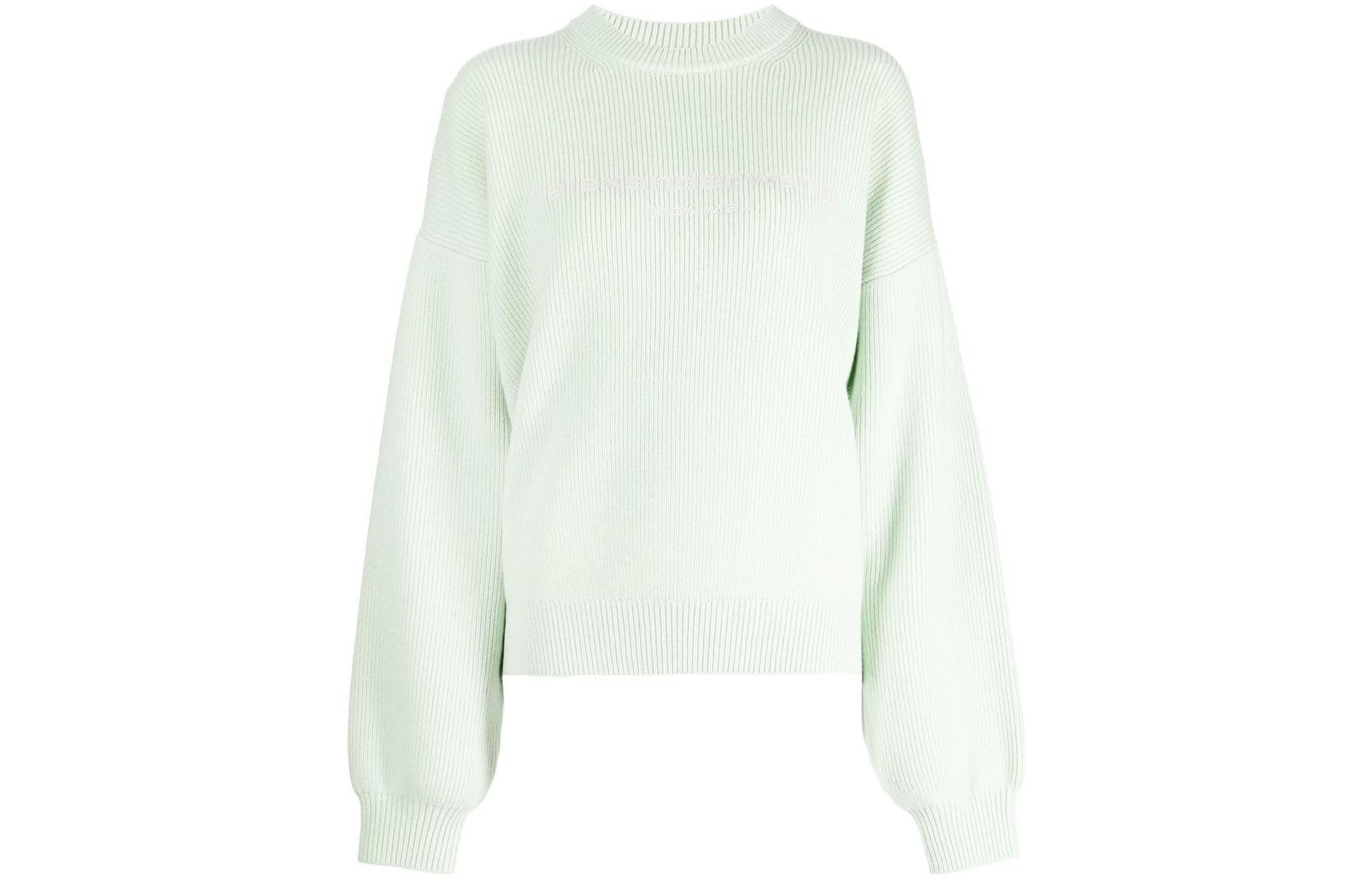 Order Alexander Wang SS23 Letter Logo Print Crewneck Long Sleeve Pullover Sweater Unisex UKC4221037-332