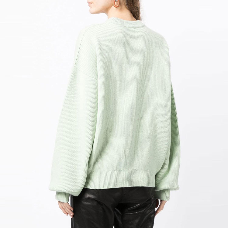 Shop Alexander Wang SS23 Letter Logo Print Crewneck Long Sleeve Pullover Sweater Unisex UKC4221037-332