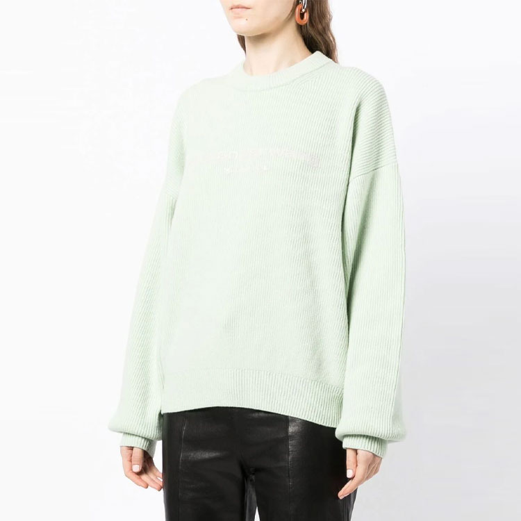 Purchase Alexander Wang SS23 Letter Logo Print Crewneck Long Sleeve Pullover Sweater Unisex UKC4221037-332