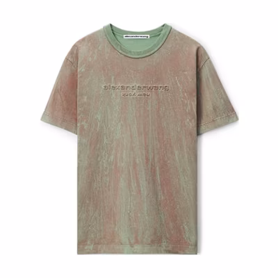 Alexander Wang SS23 Logo Print Crewneck T-Shirt Unisex Kelly Green UCC2231622349