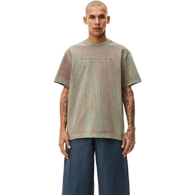 Lookbook Alexander Wang SS23 標誌印花圓領男女T恤 綠色 UCC2231622349