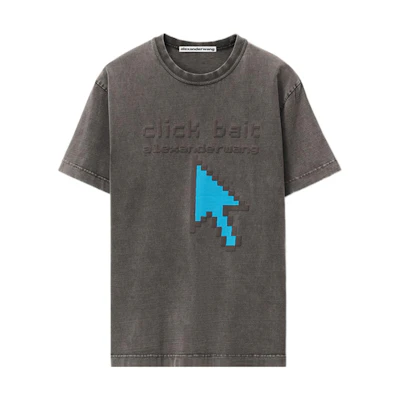 Alexander Wang SS23 Logo Print T-Shirt Unisex Carbon Gray UCC2231619-010