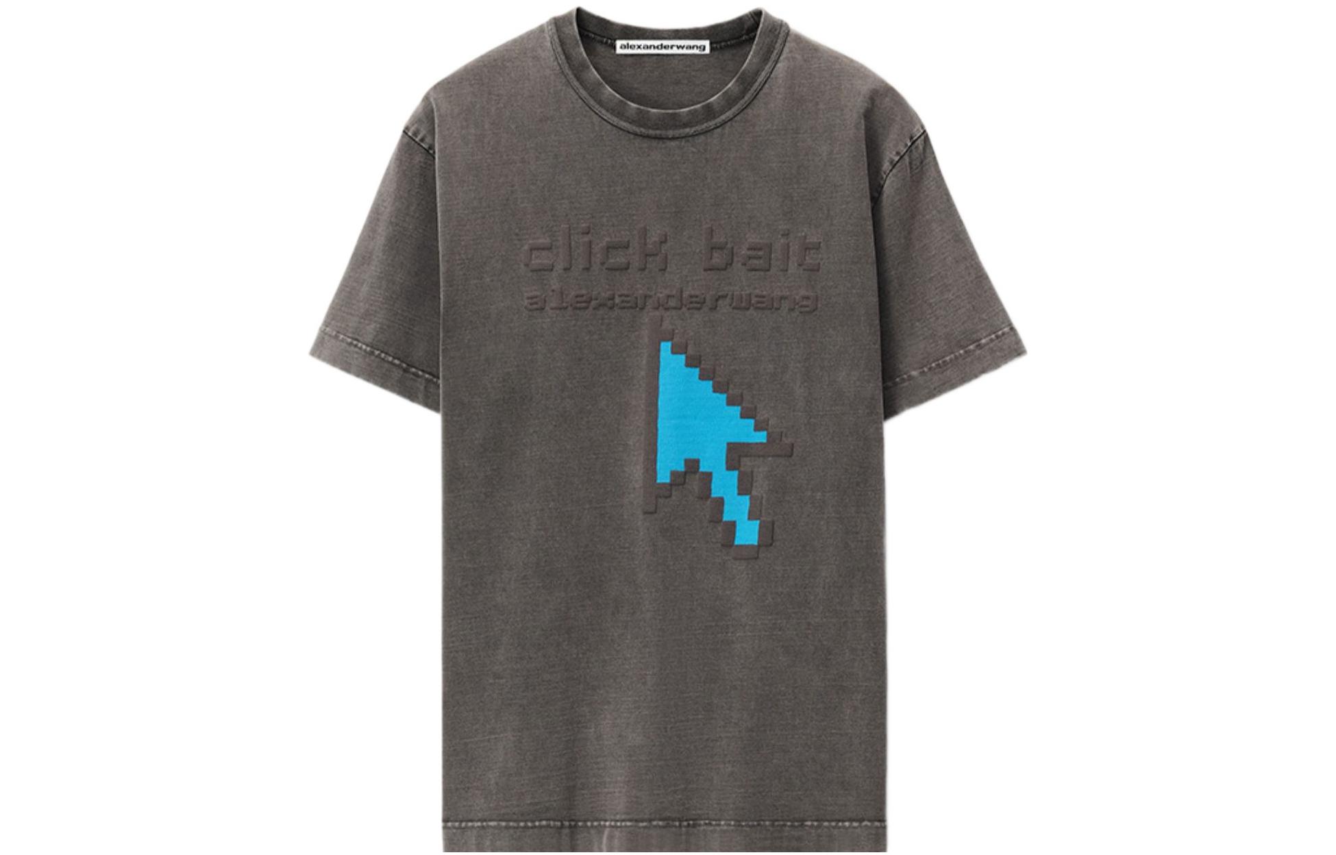 Alexander Wang SS23 Logo Print T-Shirt Unisex Carbon Gray UCC2231619-010 圖 2