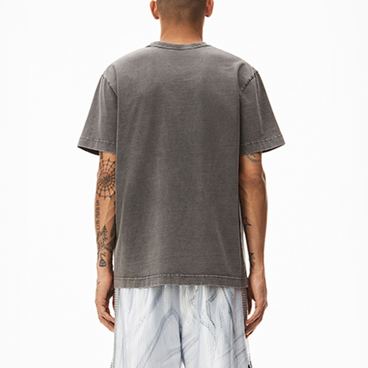 Alexander Wang SS23 Logo Print T-Shirt Unisex Carbon Gray UCC2231619-010 圖 5