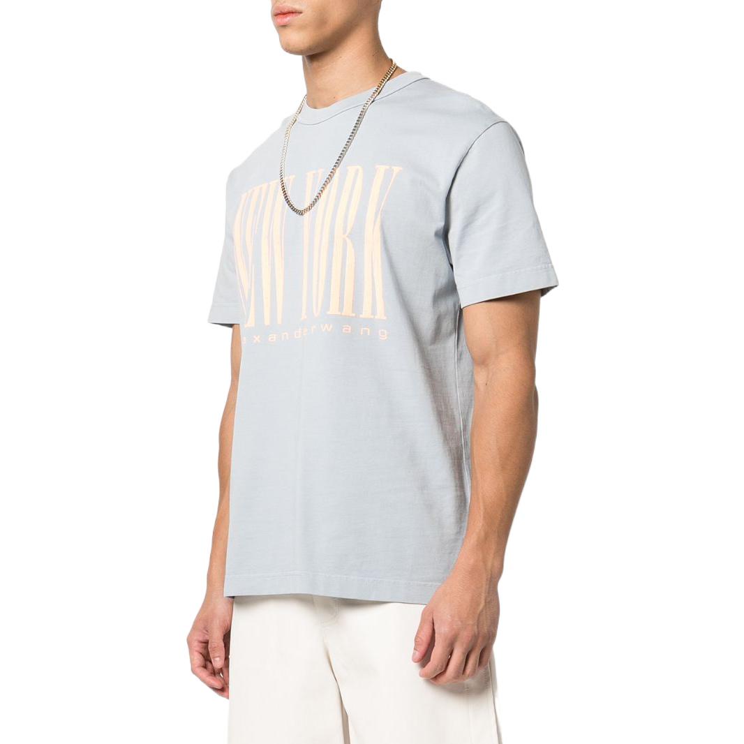 Details for Alexander Wang SS23 Kaos Unisex Crewneck Logo Print Biru Muda UCC1231599-491
