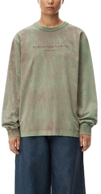 アレキサンダーワン SS23 オーバーサイズ 長袖 クルーネックTシャツ ユニセックス グリーン UCC2231621349 Lookbook アレキサンダーワン SS23 オーバーサイズ 長袖 クルーネックTシャツ ユニセックス グリーン UCC2231621349