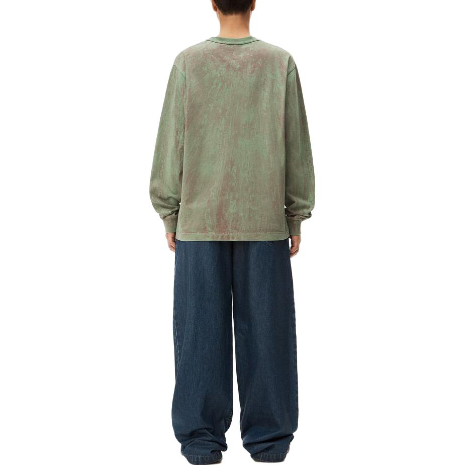 Shop アレキサンダーワン SS23 オーバーサイズ 長袖 クルーネックTシャツ ユニセックス グリーン UCC2231621349