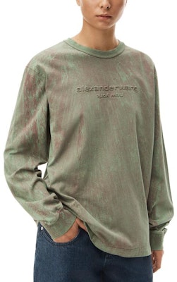 アレキサンダーワン SS23 オーバーサイズ 長袖 クルーネックTシャツ ユニセックス グリーン UCC2231621349 Purchase アレキサンダーワン SS23 オーバーサイズ 長袖 クルーネックTシャツ ユニセックス グリーン UCC2231621349