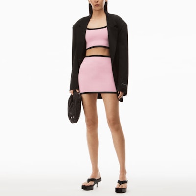 Alexander Wang SS23 Rok Midi Nylon Pink Dengan Hiasan Kristal. 1KC2235009-680 Shop Alexander Wang SS23 Rok Midi Nylon Pink Dengan Hiasan Kristal. 1KC2235009-680