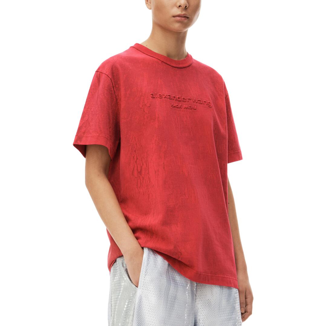 Alexander Wang SS23 Red Crewneck Letter Print T-Shirt for Men UCC22316226-51A 圖 5