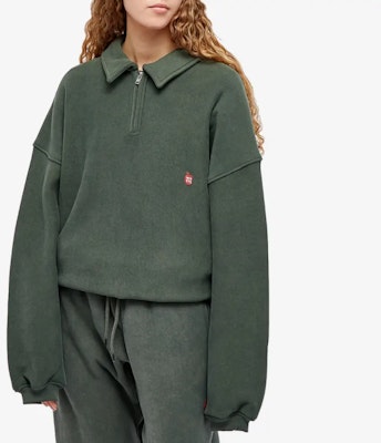 Alexander Wang SS23 Logo刺繡半拉鍊衛衣 男女款 綠色 UCC4221567-307 Lookbook Alexander Wang SS23 Logo刺繡半拉鍊衛衣 男女款 綠色 UCC4221567-307