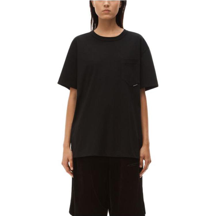Lookbook Alexander Wang SS23 Unisex Black Crewneck T-Shirt Casual Wear UCC2221528-001