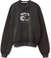 Alexander Wang SS23 Unisex Logo Sweatshirt in Charcoal Grey Fleece Sportswear Style UCC1231576-010 Alexander Wang SS23 Unisex Logo Sweatshirt in Charcoal Grey Fleece Sportswear Style UCC1231576-010