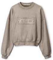 Alexander Wang SS23 Unisex Oversized Embossed Graphic Sweatshirt Metal Gray. UCC3231645-355 Alexander Wang SS23 Unisex Oversized Embossed Graphic Sweatshirt Metal Gray. UCC3231645-355