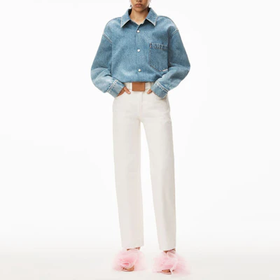 Alexander Wang SS23 Jaket Denim Retro Kasual Unisex Biru UDC2232558-486 Lookbook Alexander Wang SS23 Jaket Denim Retro Kasual Unisex Biru UDC2232558-486