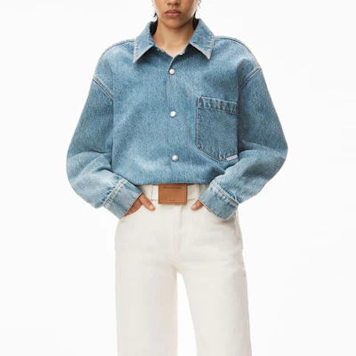 Alexander Wang SS23 Jaket Denim Retro Kasual Unisex Biru UDC2232558-486 Purchase Alexander Wang SS23 Jaket Denim Retro Kasual Unisex Biru UDC2232558-486