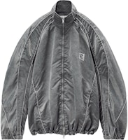 Alexander Wang SS24 Black Zip-Up Long-Sleeve Jacket with Patchwork Design 6WC3242035-BLACK Alexander Wang SS24 Black Zip-Up Long-Sleeve Jacket with Patchwork Design 6WC3242035-BLACK