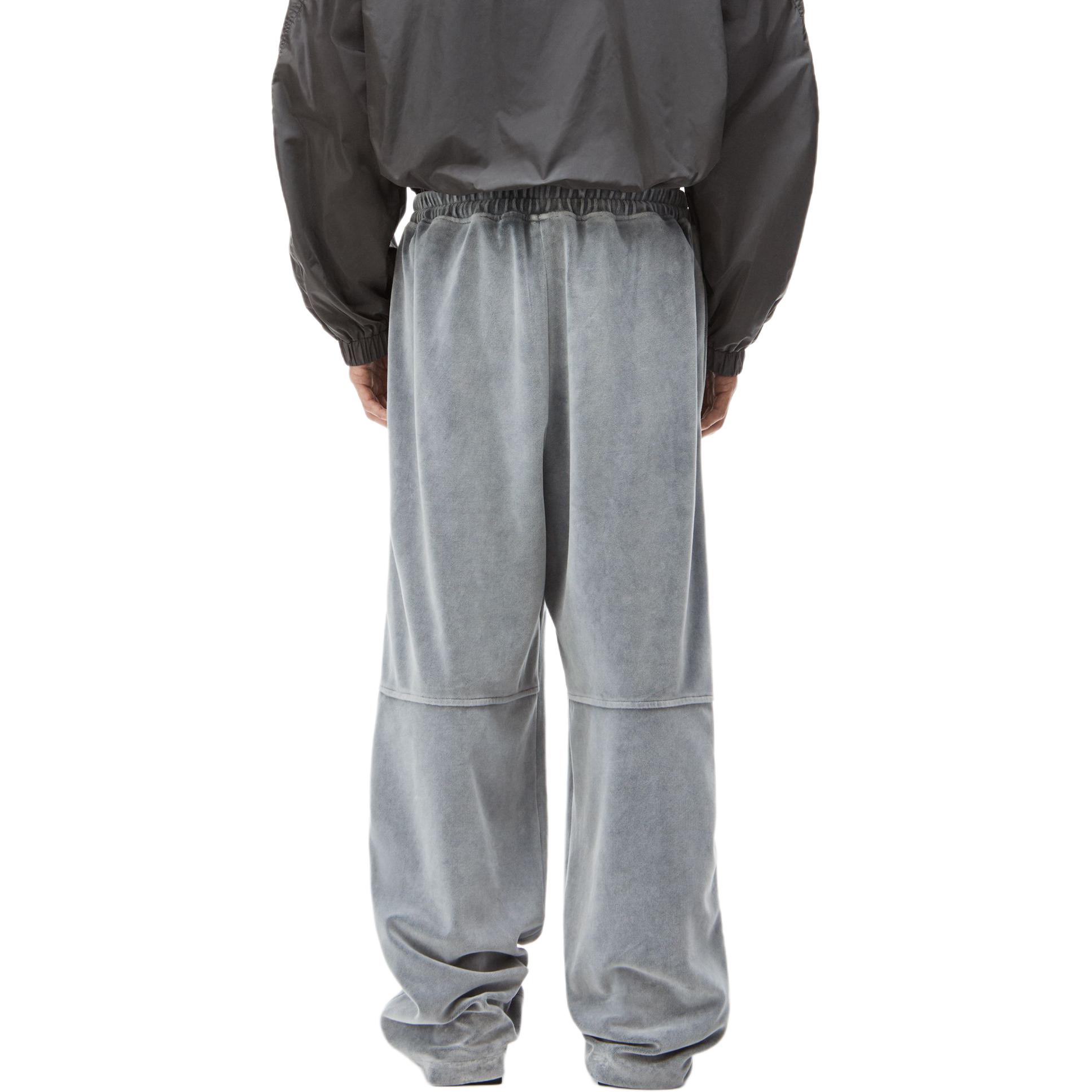 Shop Alexander Wang SS24  Loose-Fit Knit Drawstring Joggers Grey. 6CC12440250-96A