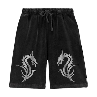 Alexander Wang SS24 Dragon Year Crystal Embellished Shorts Unisex Black UCC12440900-95A