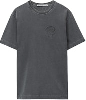 Alexander Wang SS24 Embossed Crewneck Oversized T-Shirt Unisex Washed Black. UCC1241670-011 Alexander Wang SS24 Embossed Crewneck Oversized T-Shirt Unisex Washed Black. UCC1241670-011