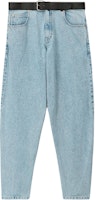 Alexander Wang SS24 Leather Belt Washed Loose Jeans Men’s Light Blue 6WC1244029-453 Alexander Wang SS24 Leather Belt Washed Loose Jeans Men’s Light Blue 6WC1244029-453