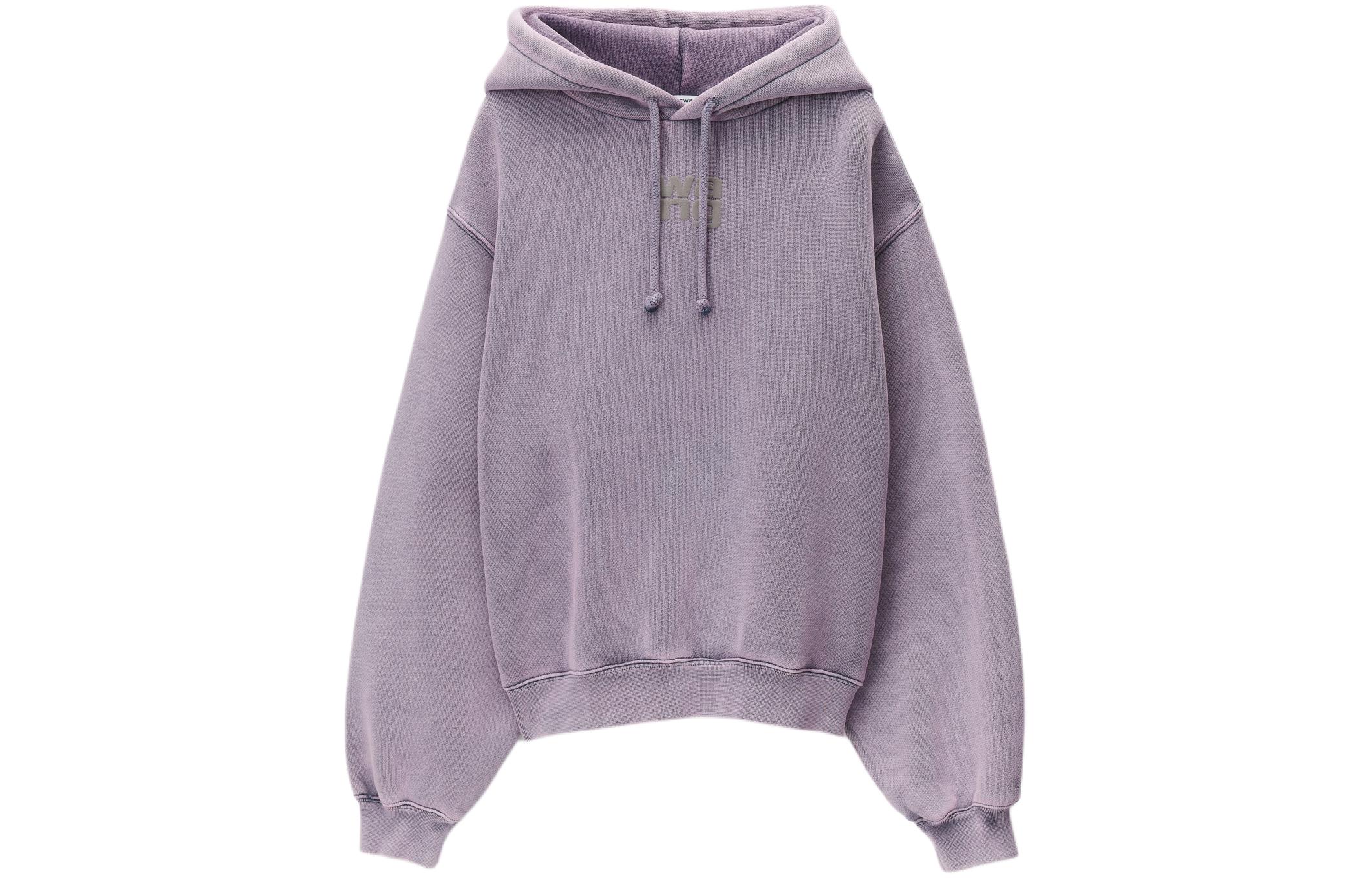 Order アレキサンダー ワン SS24 ロゴ テリー フーディ ユニセックス ライトパープル 4CC32220696-87A