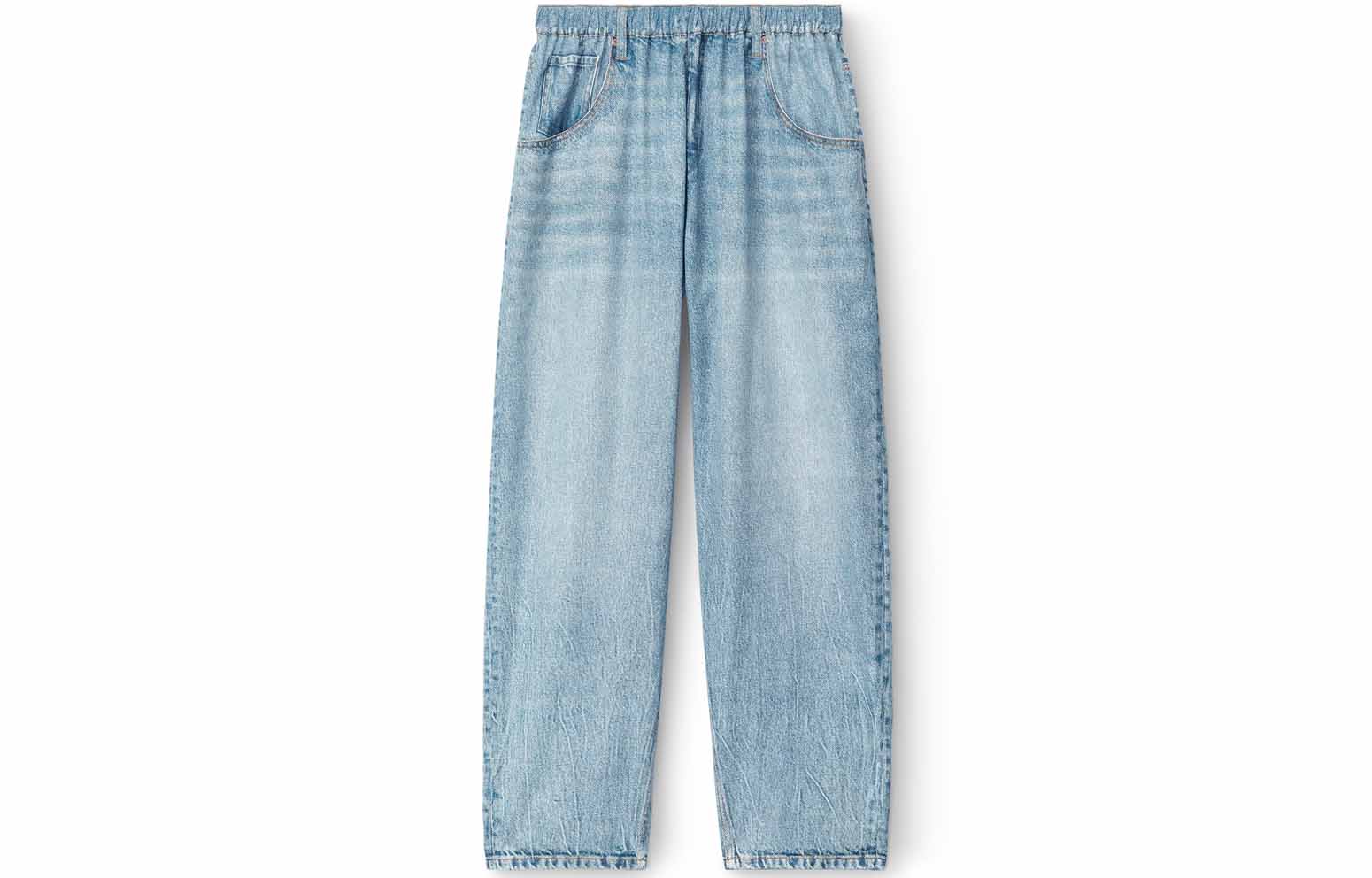 Alexander Wang SS24 Loose Fit Mid-Rise Zip Denim Jeans Unisex Blue UWC12440914-87A 圖 2