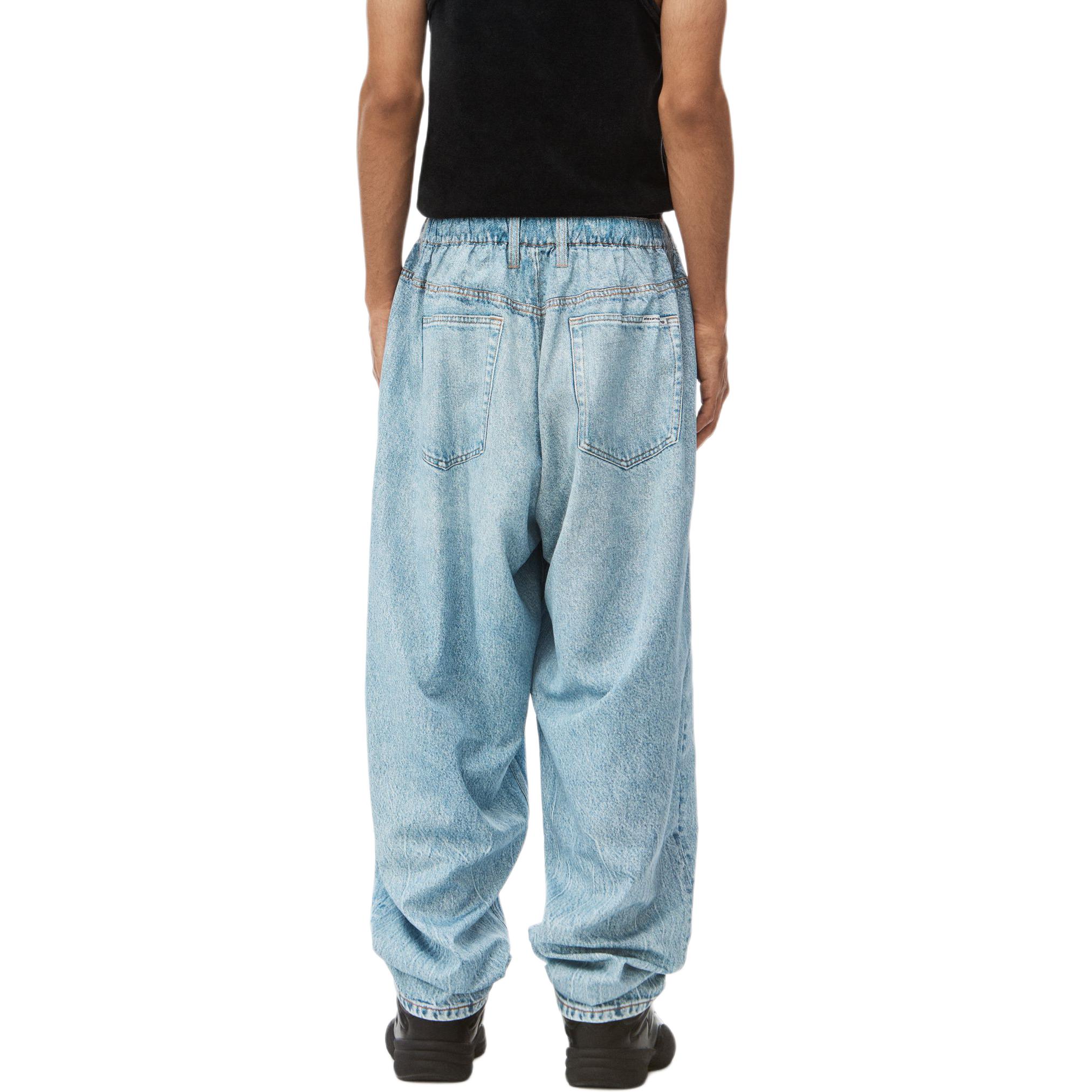 Alexander Wang SS24 Loose Fit Mid-Rise Zip Denim Jeans Unisex Blue UWC12440914-87A 圖 4