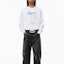 Lookbook Alexander Wang SS24 Oversized Letter Crewneck Long Sleeve T-Shirt Bright White Unisex UCC1241692-111