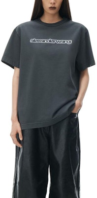 亞歷山大王 SS24 寬鬆版大Logo中性圓領T恤 - 深灰色 UCC2241692013A Shop 亞歷山大王 SS24 寬鬆版大Logo中性圓領T恤 - 深灰色 UCC2241692013A