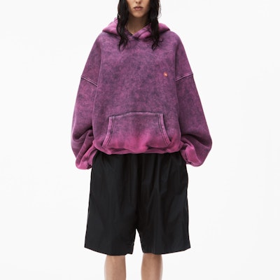 알렉산더 왕 SS24 오버사이즈 퍼플 후드티 유니섹스 풀오버 스웻셔츠 UCC12416949-52A Lookbook 알렉산더 왕 SS24 오버사이즈 퍼플 후드티 유니섹스 풀오버 스웻셔츠 UCC12416949-52A