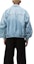 Shop Alexander Wang SS24 Jaket Denim Zip-Up Oversized Biru Uniseks UWC12420274-87A