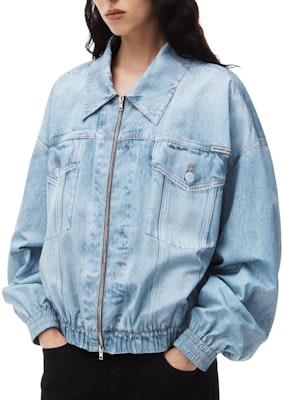 Alexander Wang SS24 Jaket Denim Zip-Up Oversized Biru Uniseks UWC12420274-87A Purchase Alexander Wang SS24 Jaket Denim Zip-Up Oversized Biru Uniseks UWC12420274-87A