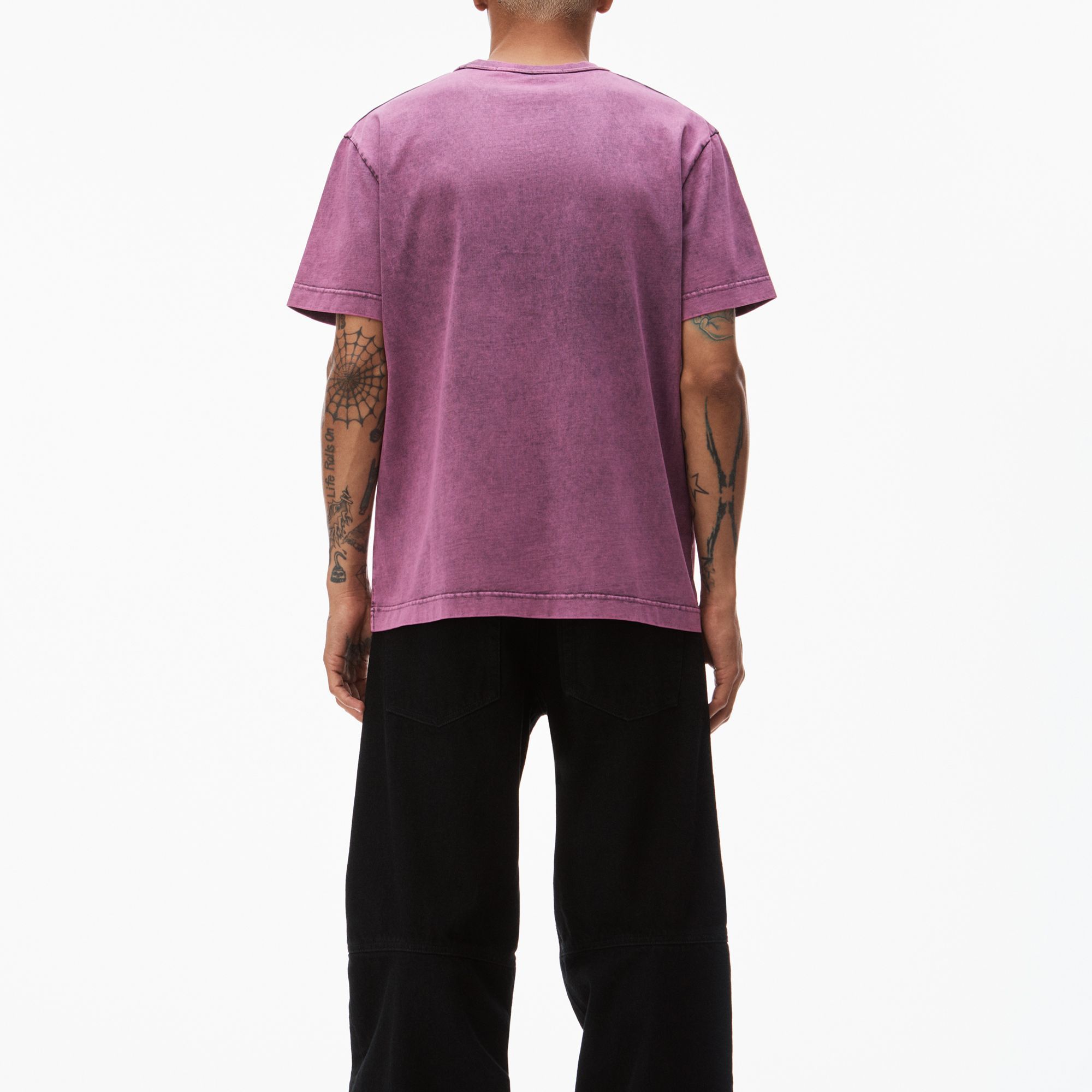 Alexander Wang SS24 Pink Logo Ribbed Knit Crewneck Oversized Unisex T-Shirt. UCC12416979-52A 圖 5