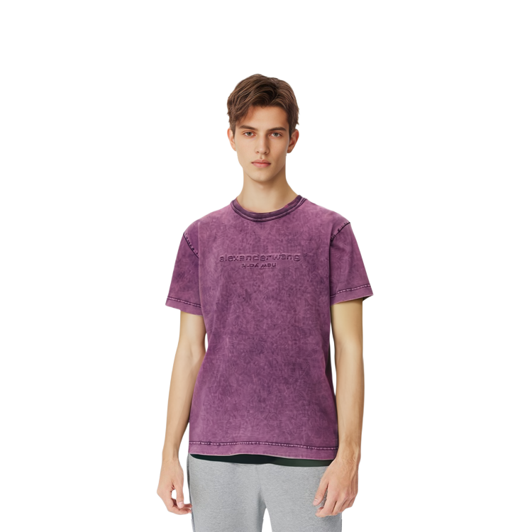 Alexander Wang SS24 Pink Logo Ribbed Knit Crewneck Oversized Unisex T-Shirt. UCC12416979-52A 圖 7