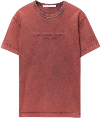 Alexander Wang SS24 Baju T-Shirt Unisex Oversized Merah Logo Knit Ribbed. UCC12416976-44A Buy Alexander Wang SS24 Baju T-Shirt Unisex Oversized Merah Logo Knit Ribbed. UCC12416976-44A