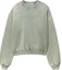 Buy Alexander Wang SS24 Unisex Baju Sejuk Hijau Cetakan Huruf Oversized Acid Wash UCC2241696-Green