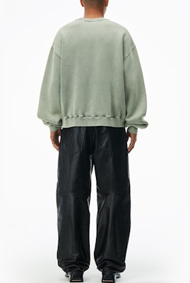 Alexander Wang SS24 Unisex Baju Sejuk Hijau Cetakan Huruf Oversized Acid Wash UCC2241696-Green Shop Alexander Wang SS24 Unisex Baju Sejuk Hijau Cetakan Huruf Oversized Acid Wash UCC2241696-Green