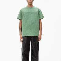 Lookbook Alexander Wang SS24 男女款蕨綠羅紋針織寬鬆上衣。 UCC12416973-58A