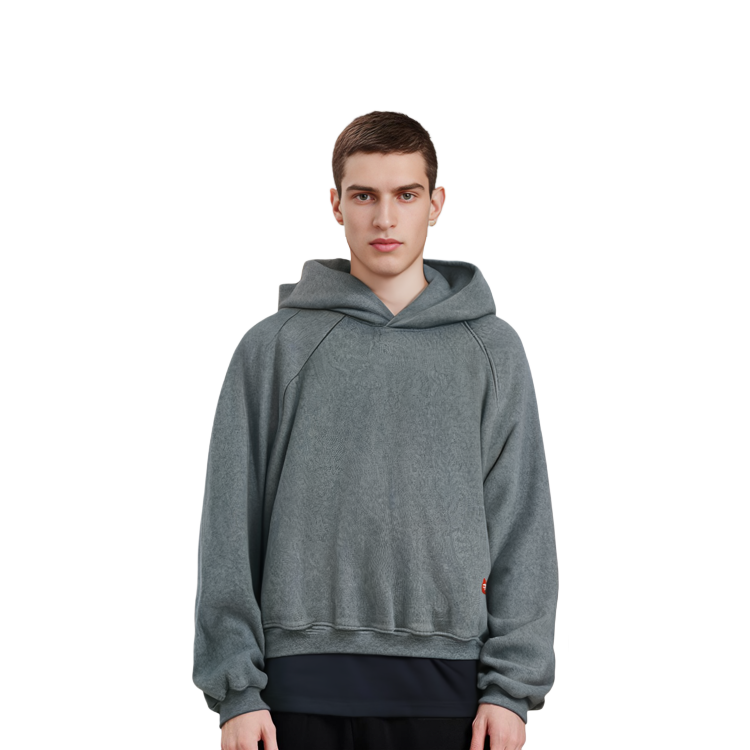 Sizing Sudadera Unisex Alexander Wang SS24 Cuello Alto Holgado Gris Raglán. UCC1241673-079
