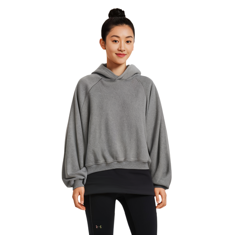Cheap Sudadera Unisex Alexander Wang SS24 Cuello Alto Holgado Gris Raglán. UCC1241673-079