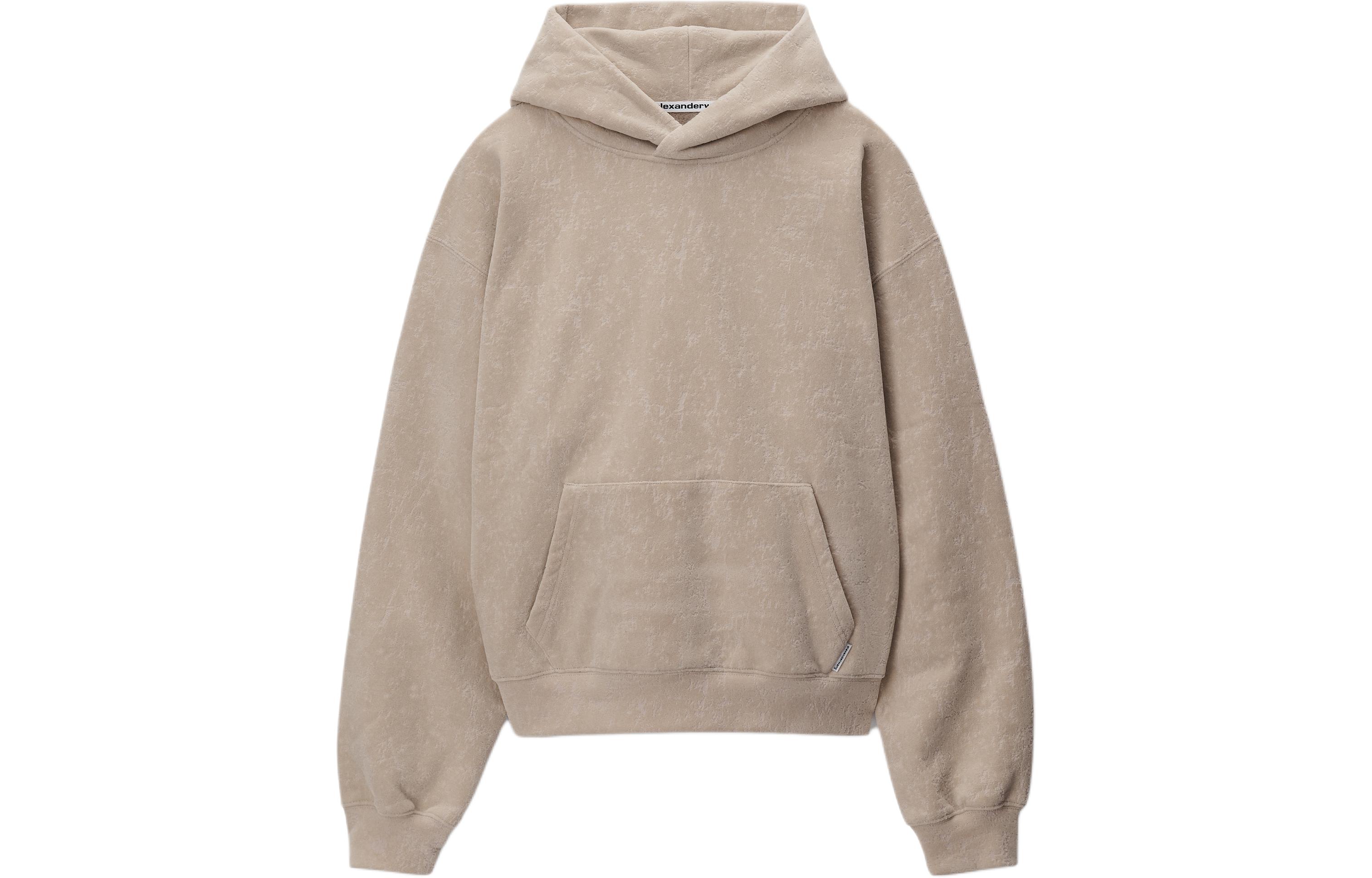 Order Alexander Wang SS24 Hoodie Unisex Abu-Abu dengan Kantong Kanguru. UCC12416712-69A