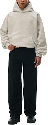 Alexander Wang SS24 Hoodie Unisex Abu-Abu dengan Kantong Kanguru. UCC12416712-69A Lookbook Alexander Wang SS24 Hoodie Unisex Abu-Abu dengan Kantong Kanguru. UCC12416712-69A