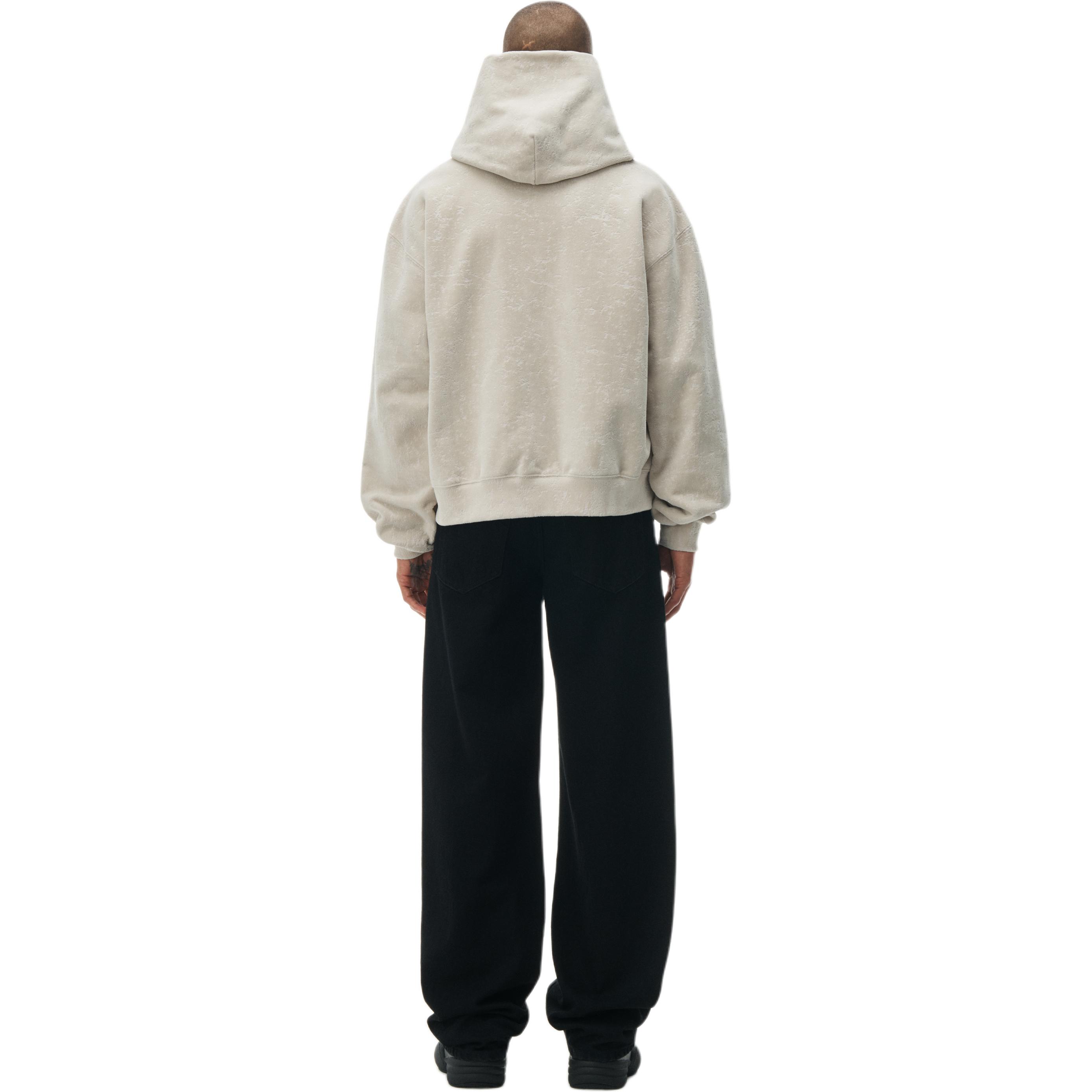 Shop Alexander Wang SS24 Hoodie Unisex Abu-Abu dengan Kantong Kanguru. UCC12416712-69A