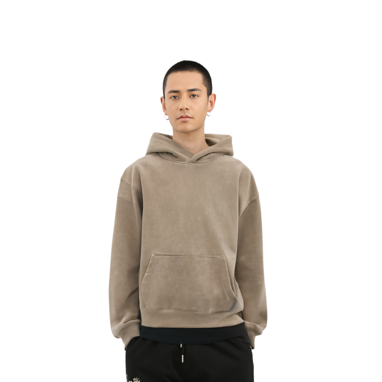 Sizing Alexander Wang SS24 Hoodie Unisex Abu-Abu dengan Kantong Kanguru. UCC12416712-69A