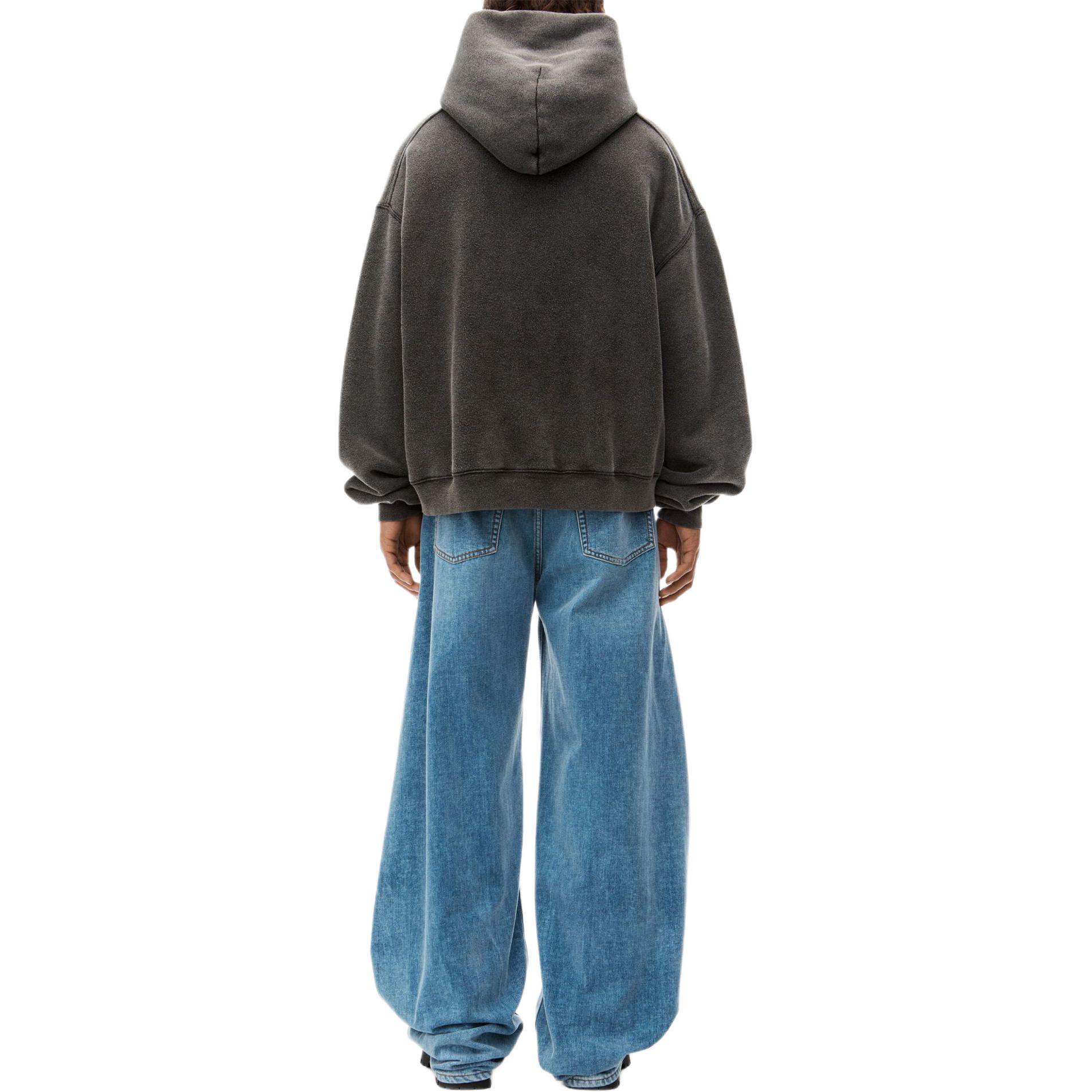 Alexander Wang SS24 Unisex Oversized Hoodie Sweatshirt in Charcoal Gray. UCC3241709-GREY 圖 4