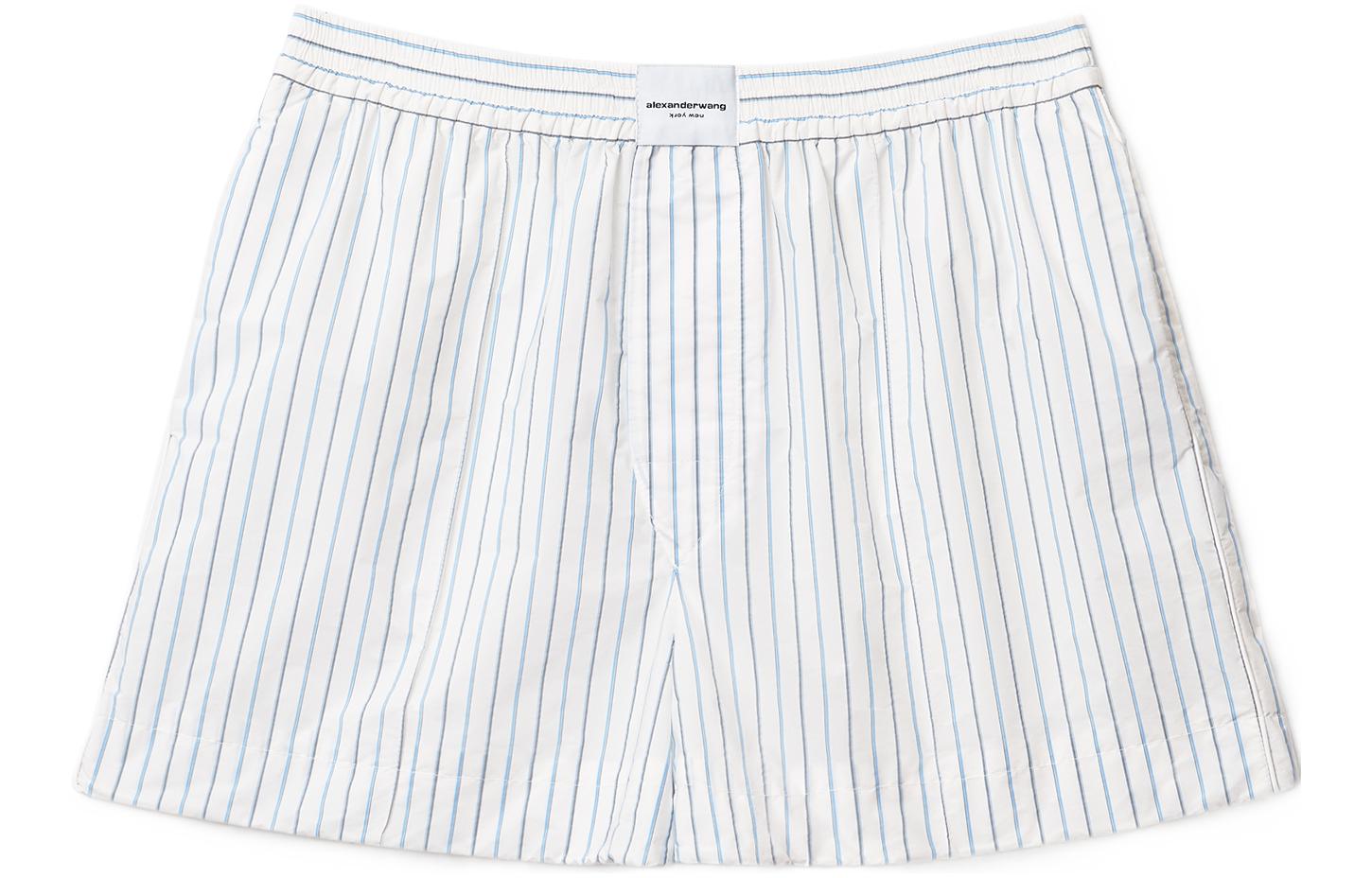 Alexander Wang Striped Shorts Unisex White. UWC2224038-100