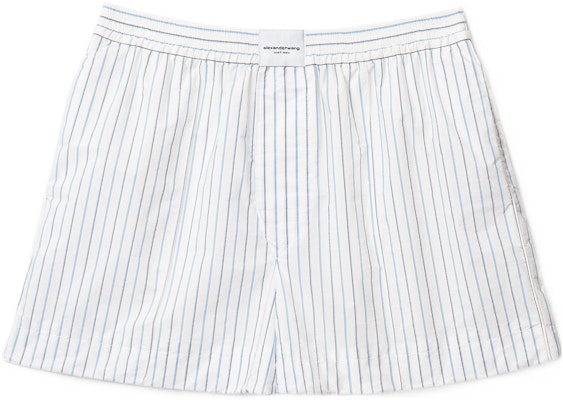 Alexander Wang Seluar Pendek Berjalur Uniseks Putih. UWC2224038-100 Order Alexander Wang Seluar Pendek Berjalur Uniseks Putih. UWC2224038-100