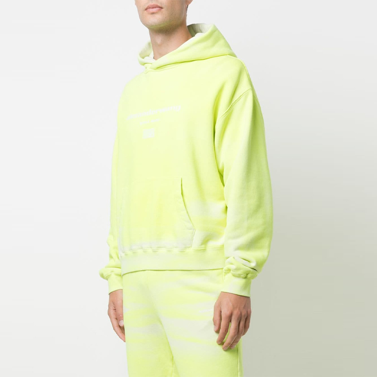 Alexander Wang Tie-Dye Logo Hoodie Unisex Yellow Long Sleeve Sweatshirt. UCC3211447-733 圖 6