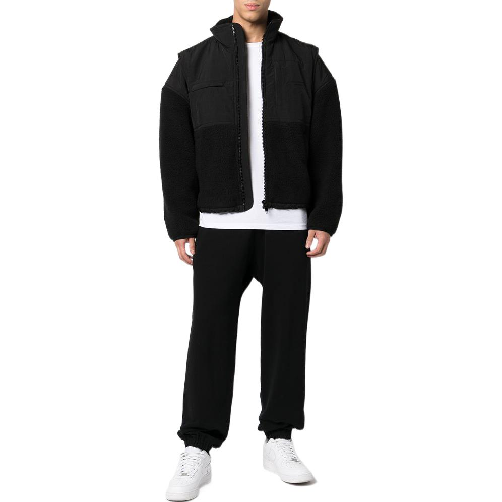 Lookbook Alexander Wang Unisex Black Patchwork Stand Collar Long Sleeve Jacket UCC1233008-001